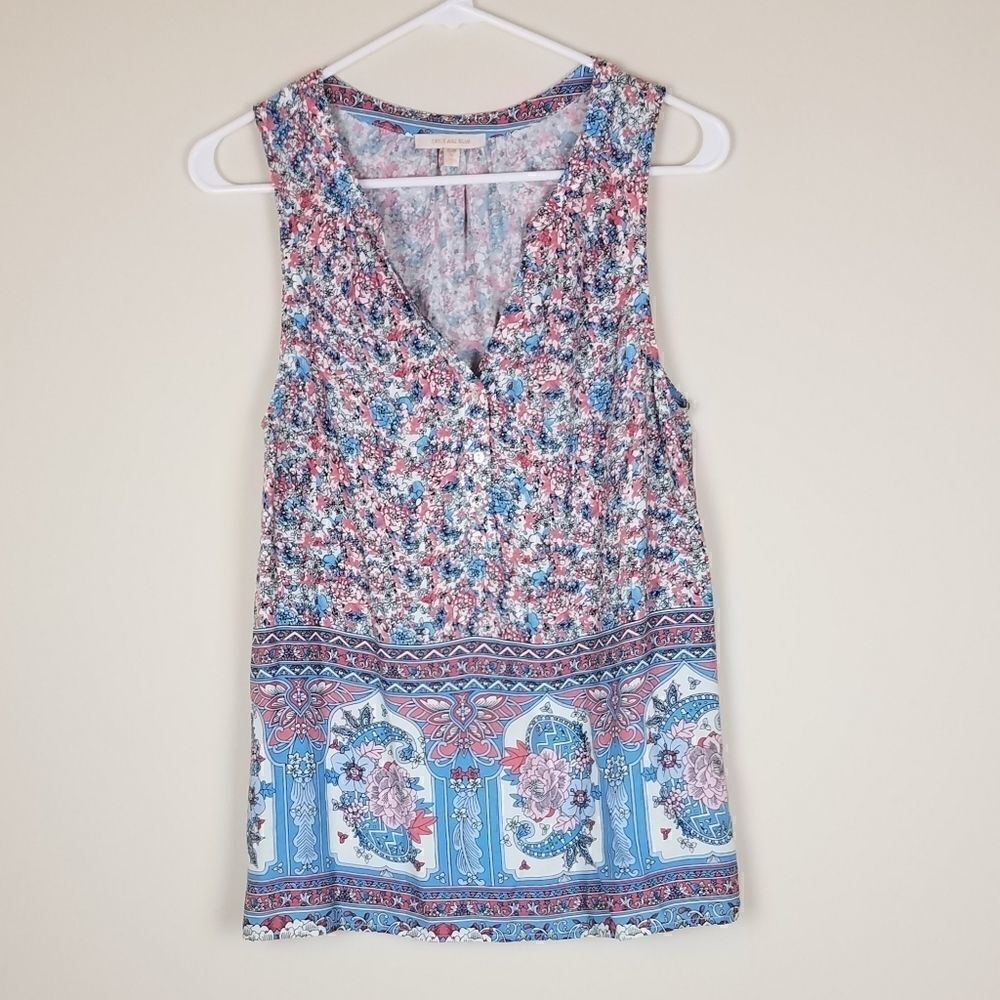 Skies Are Blue Floral Tank